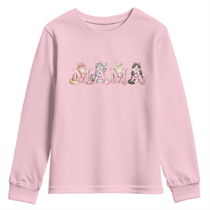 Proud Maine Coon Mama Youth Sweatshirt Cat Lover Gift TS12 Light Pink Print Your Wear