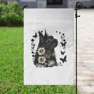 Black Maine Coon Cat Garden Flag Floral Sunflower Watercolor Gift TS12 Print Your Wear