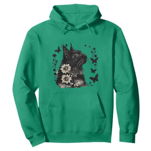 Black Maine Coon Cat Hoodie Floral Sunflower Watercolor Gift TS12 Irish Green Print Your Wear