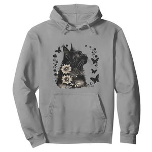Black Maine Coon Cat Hoodie Floral Sunflower Watercolor Gift TS12 Sport Gray Print Your Wear
