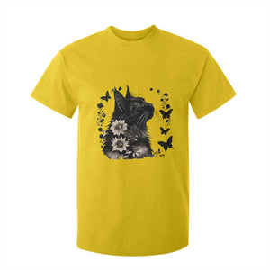 Black Maine Coon Cat T Shirt For Kid Floral Sunflower Watercolor Gift TS12 Daisy Print Your Wear