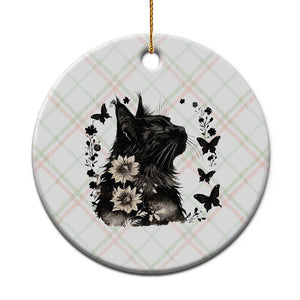 Black Maine Coon Cat Ceramic Ornament Floral Sunflower Watercolor Gift TS12 1pc Christmas Plaid Print Your Wear