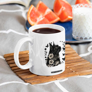 Black Maine Coon Cat Coffee Mug Floral Sunflower Watercolor Gift TS12 Print Your Wear