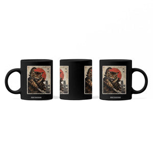 Japanese Maine Coon Samurai Warrior Coffee Mug Vintage Ukiyoe Cat TS12 Print Your Wear