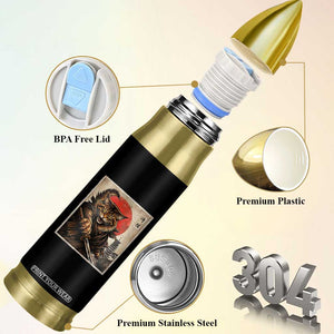 Japanese Maine Coon Samurai Warrior Bullet Tumbler Vintage Ukiyoe Cat TS12 Print Your Wear