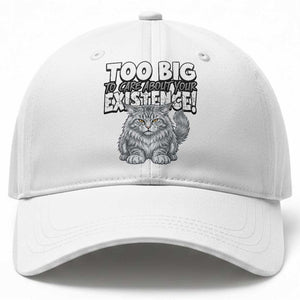 Funny Maine Coon Cat Baseball Cap Too Big To Care About Your Existence TS12 Print Your Wear