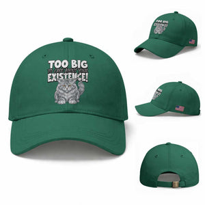 Funny Maine Coon Cat Baseball Cap Too Big To Care About Your Existence TS12 Baseball Cap Universal Fit Irish Green Print Your Wear