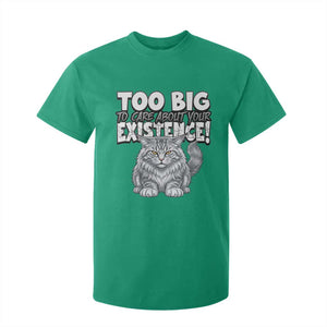 Funny Maine Coon Cat T Shirt For Kid Too Big To Care About Your Existence TS12 Irish Green Print Your Wear