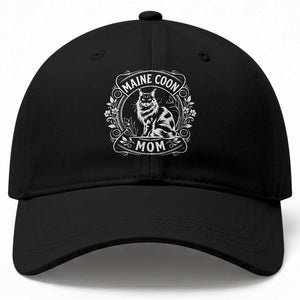 Vintage Floral Maine Coon Baseball Cap Mothers Day Cat Mom Gift TS12 Print Your Wear