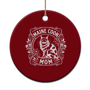 Vintage Floral Maine Coon Ceramic Ornament Mothers Day Cat Mom Gift TS12 1pc Red Print Your Wear