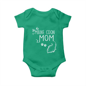 Maine Coon Mom Baby Onesie Large Breed Cat Lover Silhouette Gift TS12 Irish Green Print Your Wear