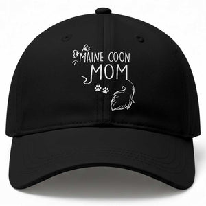 Maine Coon Mom Baseball Cap Large Breed Cat Lover Silhouette Gift TS12 Print Your Wear