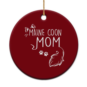 Maine Coon Mom Ceramic Ornament Large Breed Cat Lover Silhouette Gift TS12 1pc Red Print Your Wear