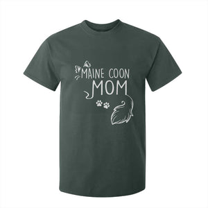 Maine Coon Mom T Shirt For Kid Large Breed Cat Lover Silhouette Gift TS12 Dark Forest Green Print Your Wear