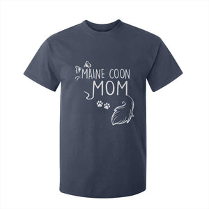 Maine Coon Mom T Shirt For Kid Large Breed Cat Lover Silhouette Gift TS12 Navy Print Your Wear