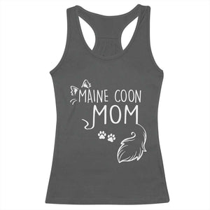 Maine Coon Mom Racerback Tank Top Large Breed Cat Lover Silhouette Gift TS12 Dark Heather Print Your Wear