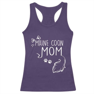 Maine Coon Mom Racerback Tank Top Large Breed Cat Lover Silhouette Gift TS12 Purple Print Your Wear