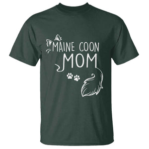 Maine Coon Mom T Shirt Large Breed Cat Lover Silhouette Gift TS12 Dark Forest Green Print Your Wear