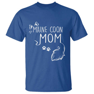 Maine Coon Mom T Shirt Large Breed Cat Lover Silhouette Gift TS12 Royal Blue Print Your Wear