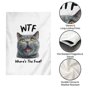 Funny Shocked British Shorthair Cat Garden Flag Where Is The Food TS12 Print Your Wear