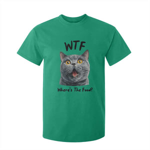 Funny Shocked British Shorthair Cat T Shirt For Kid Where Is The Food TS12 Irish Green Print Your Wear