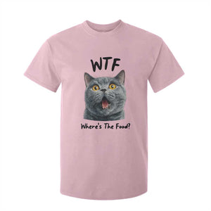 Funny Shocked British Shorthair Cat T Shirt For Kid Where Is The Food TS12 Light Pink Print Your Wear