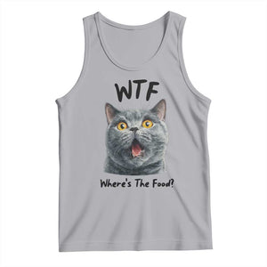 Funny Shocked British Shorthair Cat Tank Top Where Is The Food TS12 Athletic Heather Print Your Wear