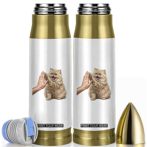 Cute Persian Cat High Five Bullet Tumbler Cat Lover TS12 White Print Your Wear