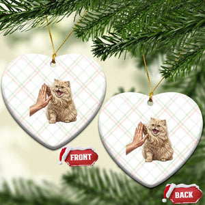 Cute Persian Cat High Five Ceramic Ornament Cat Lover TS12 Print Your Wear