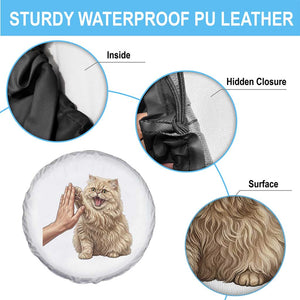 Cute Persian Cat High Five Spare Tire Cover Cat Lover TS12 Print Your Wear
