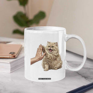 Cute Persian Cat High Five Coffee Mug Cat Lover TS12 Print Your Wear