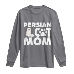 Proud Persian Cat Mom Long Sleeve Shirt Fluffy Cat Lover Gift For Her TS12 Charcoal Print Your Wear