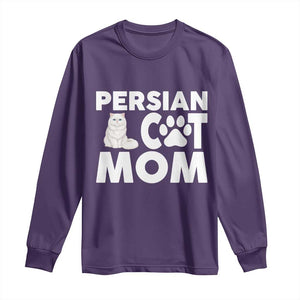Proud Persian Cat Mom Long Sleeve Shirt Fluffy Cat Lover Gift For Her TS12 Purple Print Your Wear
