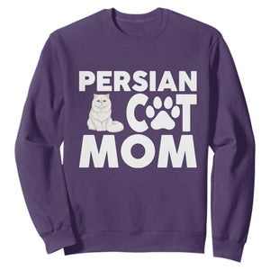 Proud Persian Cat Mom Sweatshirt Fluffy Cat Lover Gift For Her TS12 Purple Print Your Wear