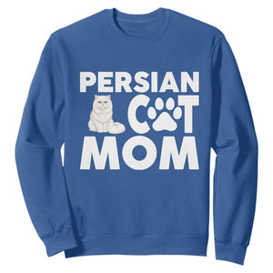 Proud Persian Cat Mom Sweatshirt Fluffy Cat Lover Gift For Her TS12 Royal Blue Print Your Wear