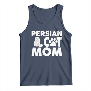 Proud Persian Cat Mom Tank Top Fluffy Cat Lover Gift For Her TS12 Navy Print Your Wear