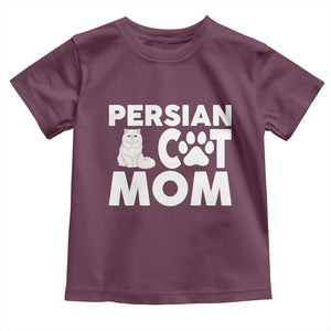 Proud Persian Cat Mom Toddler T Shirt Fluffy Cat Lover Gift For Her TS12 Maroon Print Your Wear