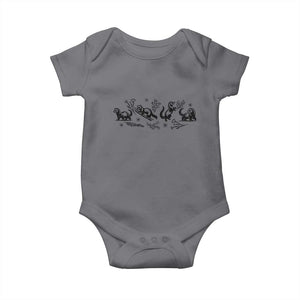 Minimalist Ferret Floral Graphic Baby Onesie Exotic Pet Owner Gift TS12 Charcoal Print Your Wear