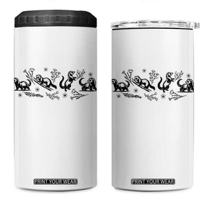 Minimalist Ferret Floral Graphic 4 in 1 Can Cooler Tumbler Exotic Pet Owner Gift TS12 One Size: 16 oz White Print Your Wear