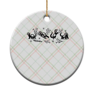 Minimalist Ferret Floral Graphic Ceramic Ornament Exotic Pet Owner Gift TS12 1pc Christmas Plaid Print Your Wear