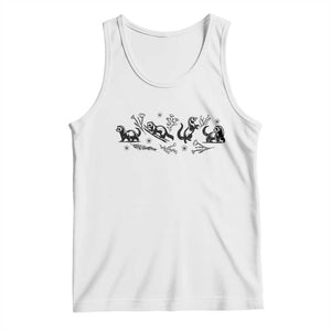 Minimalist Ferret Floral Graphic Tank Top Exotic Pet Owner Gift TS12 White Print Your Wear