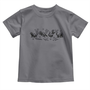 Minimalist Ferret Floral Graphic Toddler T Shirt Exotic Pet Owner Gift TS12 Charcoal Print Your Wear