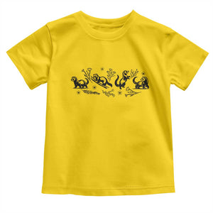 Minimalist Ferret Floral Graphic Toddler T Shirt Exotic Pet Owner Gift TS12 Daisy Print Your Wear