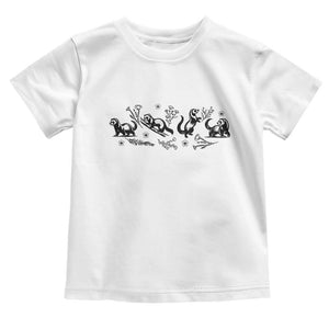 Minimalist Ferret Floral Graphic Toddler T Shirt Exotic Pet Owner Gift TS12 White Print Your Wear