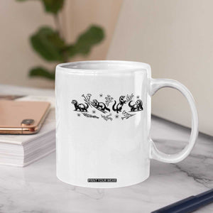 Minimalist Ferret Floral Graphic Coffee Mug Exotic Pet Owner Gift TS12 Print Your Wear