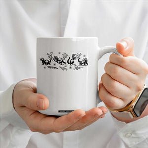 Minimalist Ferret Floral Graphic Coffee Mug Exotic Pet Owner Gift TS12 Print Your Wear