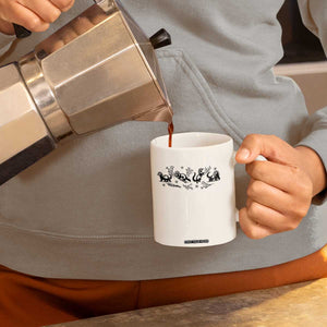 Minimalist Ferret Floral Graphic Coffee Mug Exotic Pet Owner Gift TS12 Print Your Wear