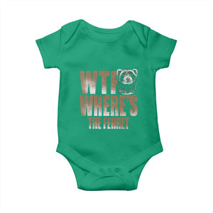 Funny Polecat Ferret Gift Baby Onesie WTF Where Is The Ferret TS12 Irish Green Print Your Wear