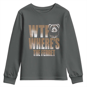 Funny Polecat Ferret Gift Youth Sweatshirt WTF Where Is The Ferret
