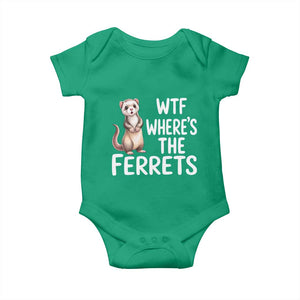 Funny Ferret Lover Gift Baby Onesie Where Is The Ferret TS12 Irish Green Print Your Wear